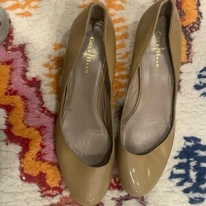 Cole Haan Nike Air Tan Patent Leather Wedge Shoes Size 6.5